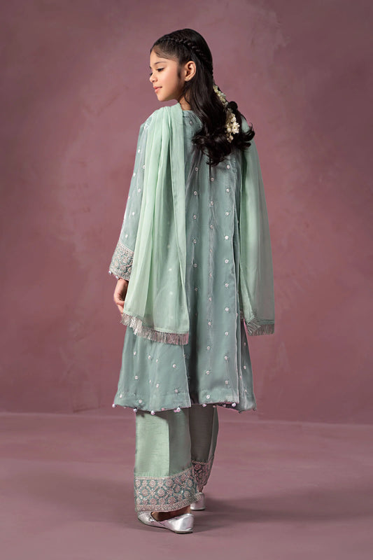 3 Piece Embroidered Velvet Suit : k-012