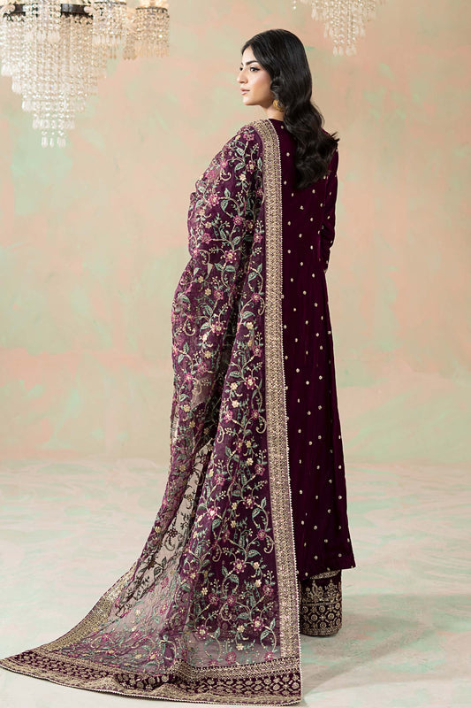 3 Piece Embroidered Velvet Suit: LP03