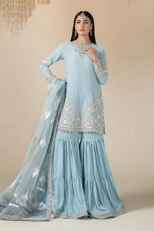 3 Piece Embroidered Velvet Suit: LP-01