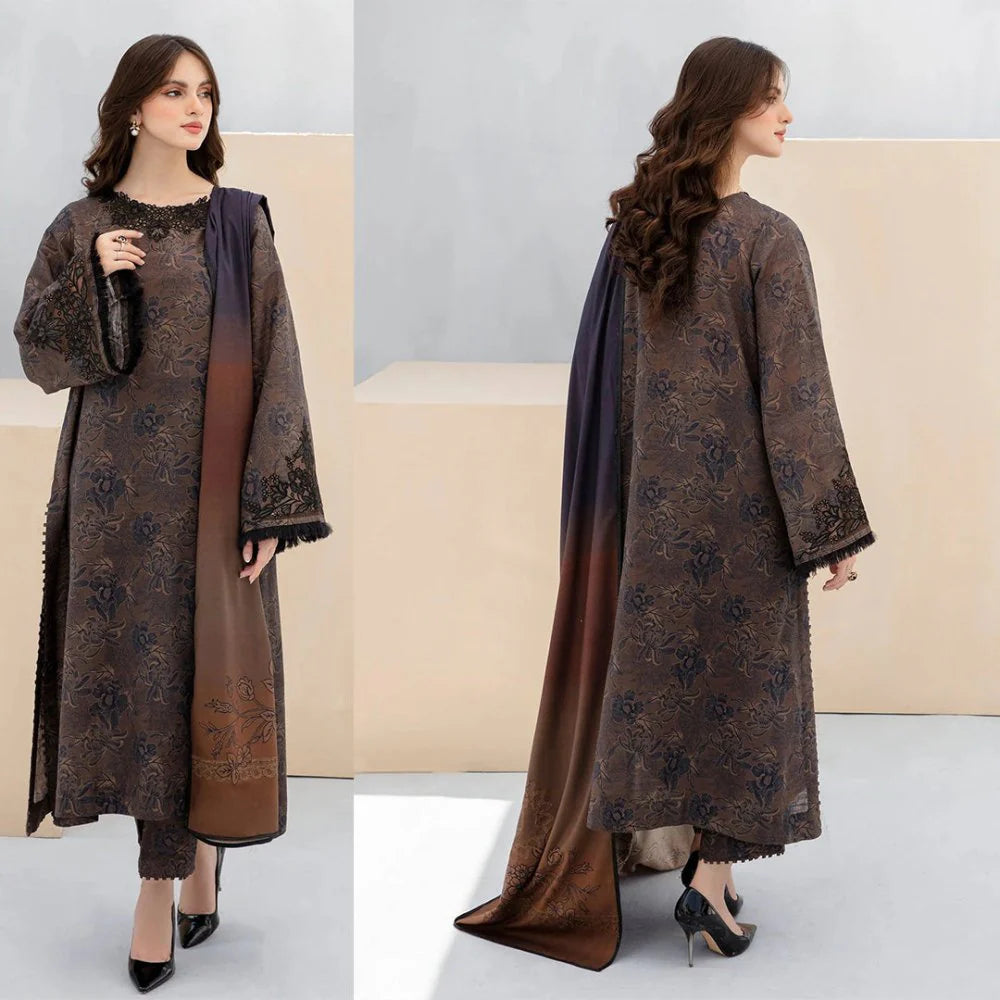 KARANDI 3PC PRINTED SHIRT WITH KARANDI PRINTED DUAPTTA AND TROUSER