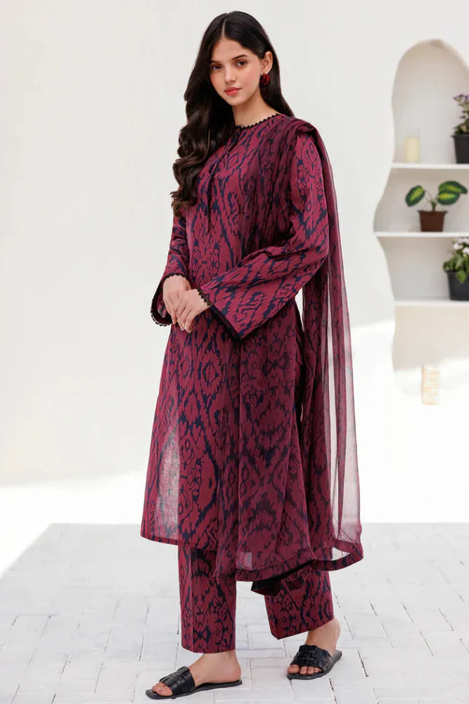 KARANDI 3PC PRINTED SHIRT WITH KARANDI PRINTED DUAPTTA AND TROUSER-918