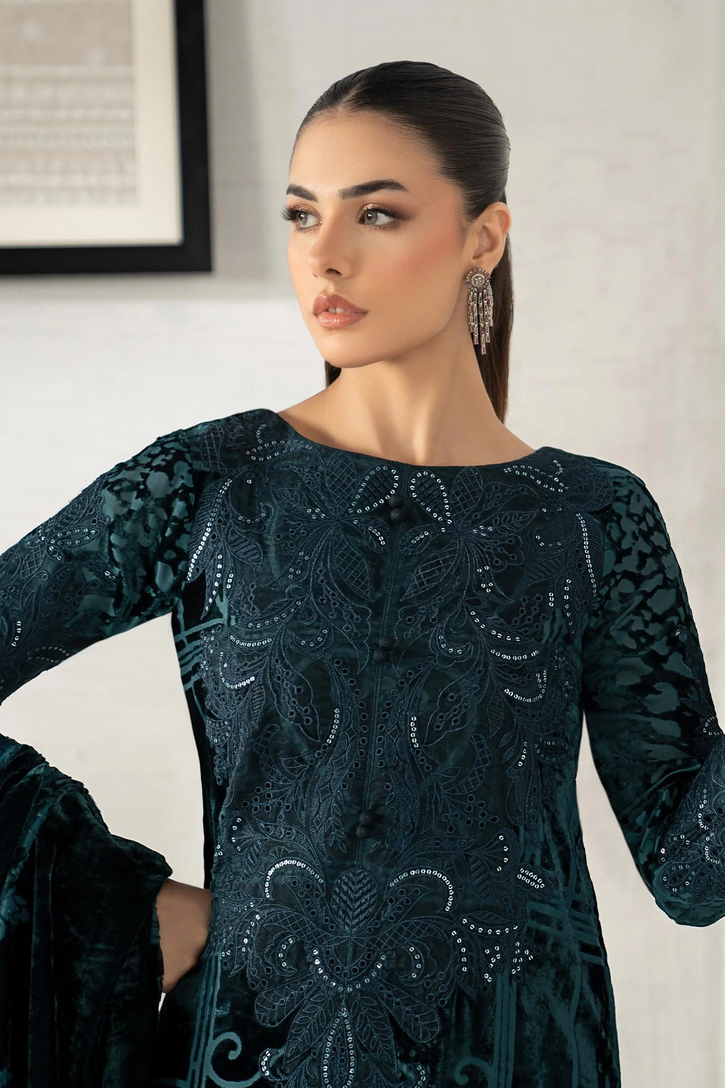 3 Piece Embroidered Palachi Suit : LP-05