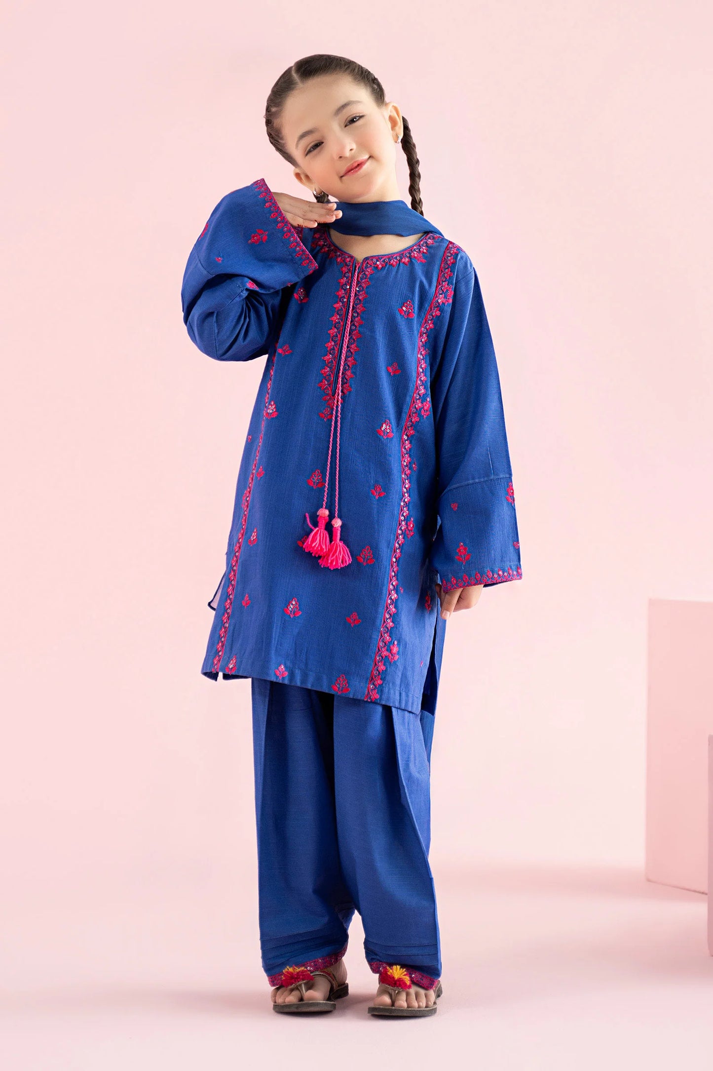 3 Piece Embroidered Khaddar Suit