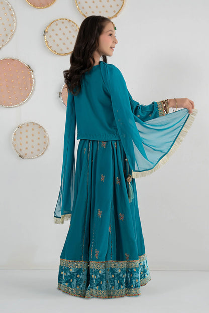 3 Piece Embroidered Velvet Suit