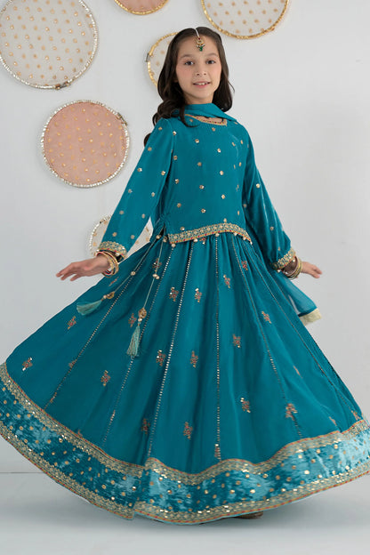 3 Piece Embroidered Velvet Suit