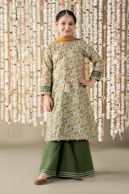 3 Piece Embroidered Lawn Suit :k-014