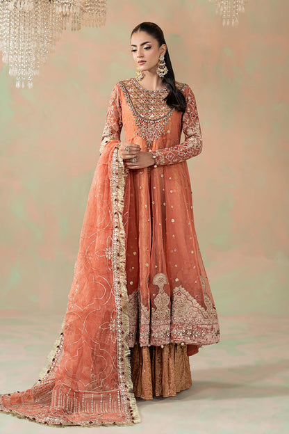 3 Piece Embroidered Organza Suit: LP-08