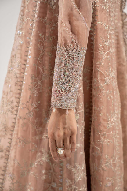 3 Piece Embroidered Organza Suit: LP-06