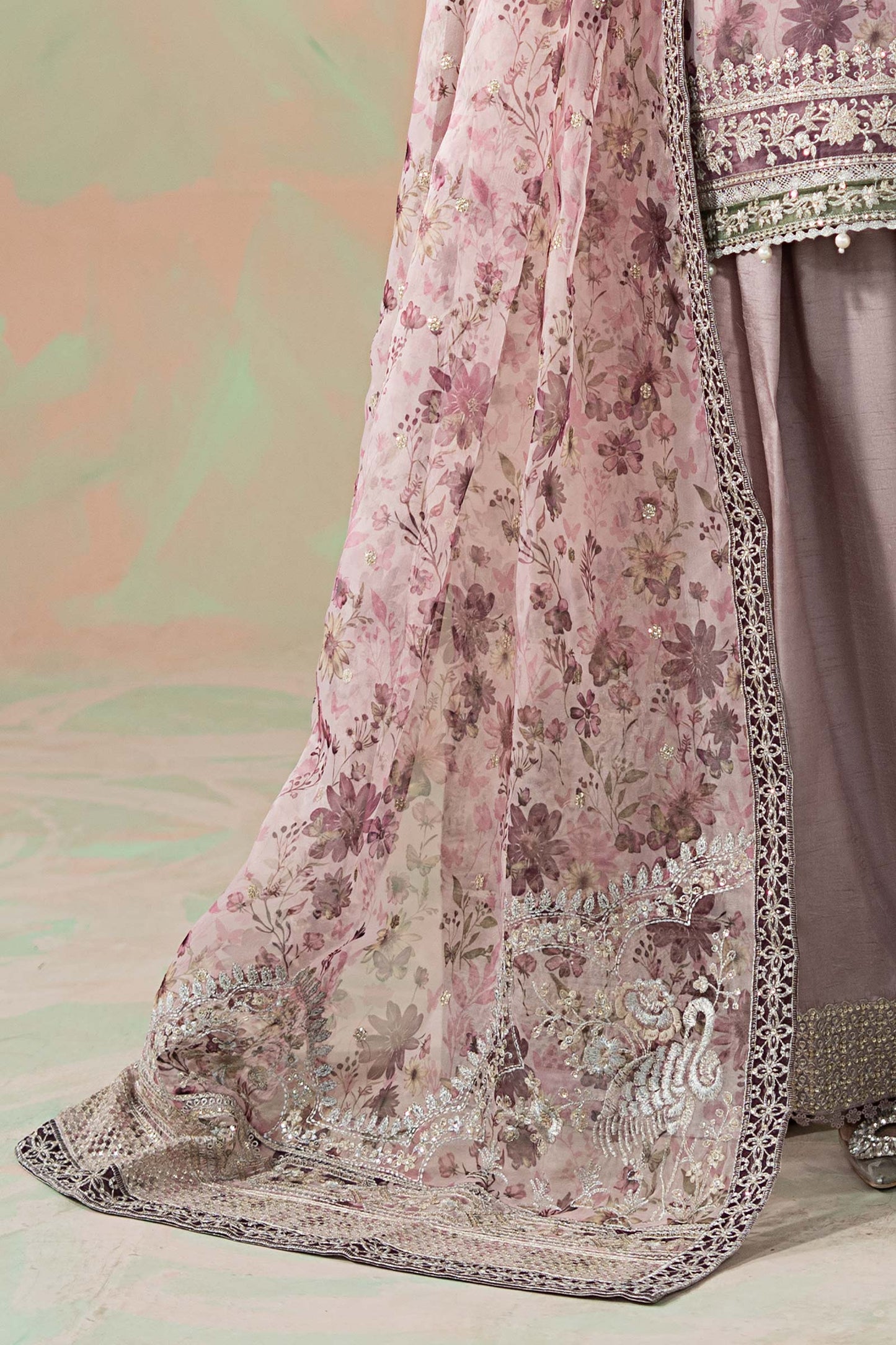 3 Piece Embroidered Organza Suit : LP-04