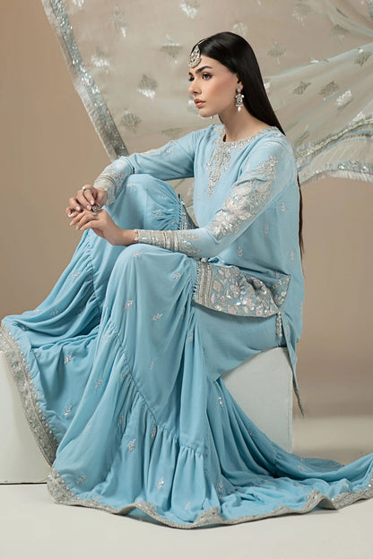 3 Piece Embroidered Velvet Suit: LP-01