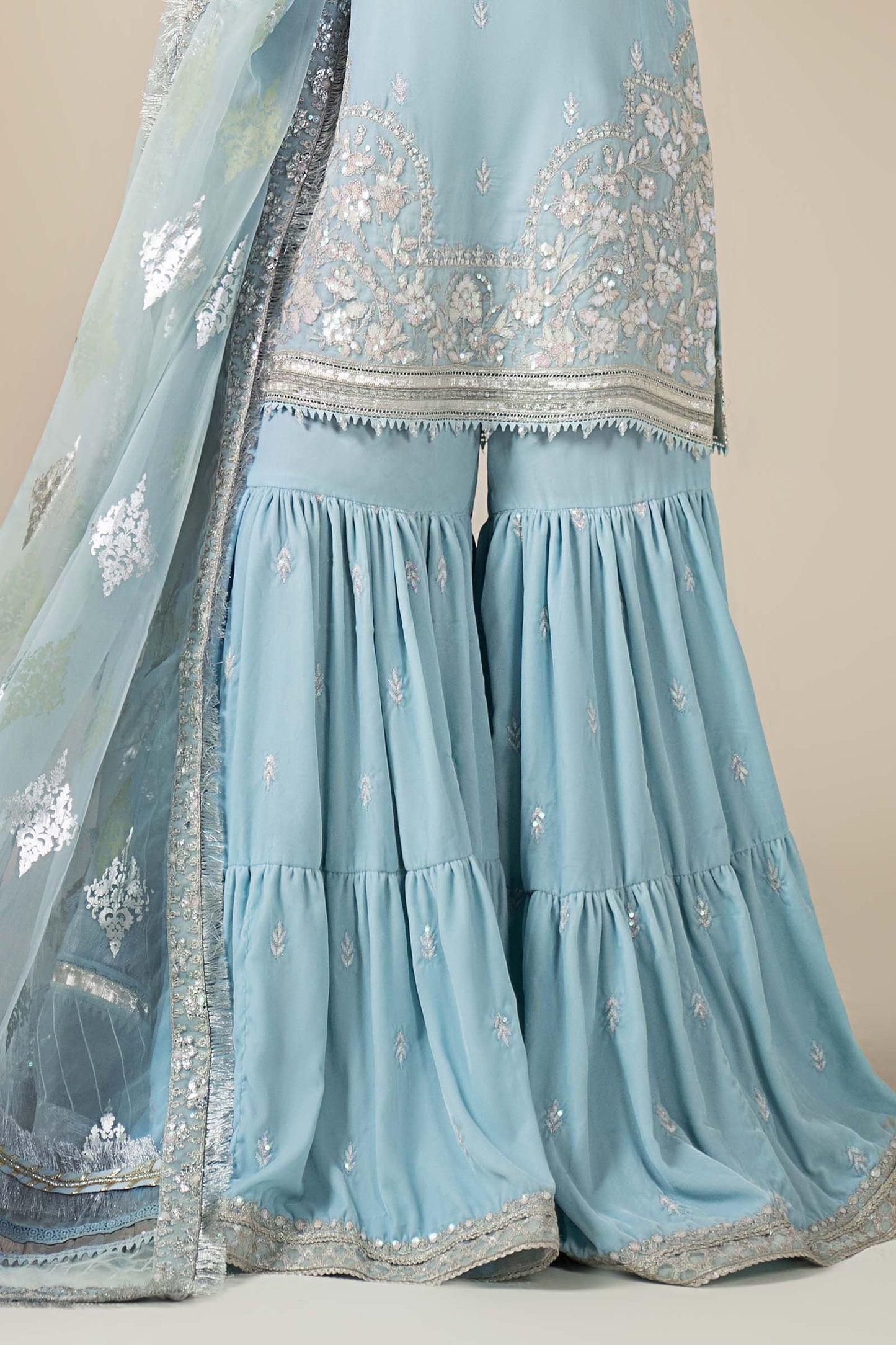 3 Piece Embroidered Velvet Suit: LP-01