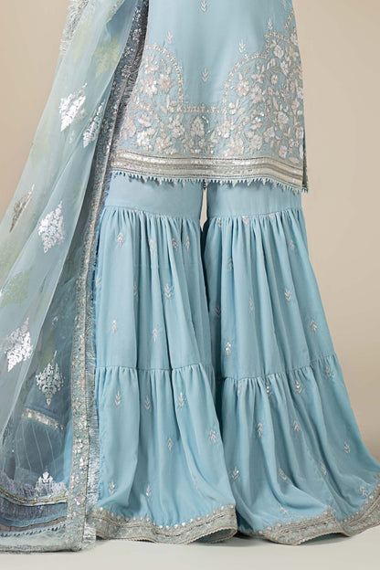 3 Piece Embroidered Velvet Suit: LP-01