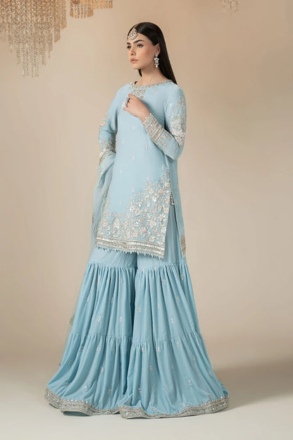 3 Piece Embroidered Velvet Suit: LP-01