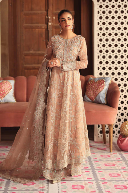 3 Piece Embroidered Organza Suit: LP-06