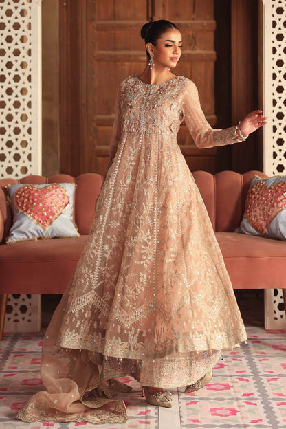 3 Piece Embroidered Organza Suit: LP-06
