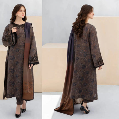 KARANDI 3PC PRINTED SHIRT WITH KARANDI PRINTED DUAPTTA AND TROUSER
